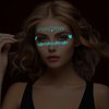 Konsait 24 Sheets Glow in the Dark Tattoos Face Tattoos for Women Girls Temporary Tattoos for Women Glow Tattoos Mermaids Butterfly Tattoos Blue Tattoos for Kids Luminous Body Make Up Fake Tattoo