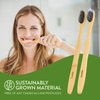 Lindo EcoGrip Charcoal Infused Bamboo Toothbrush - Soft German Made Fiber Bristles, Organic, Biodegradable and 100% Recyclable, Multi-Colored - Pack of 4
