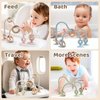 Baby High Chair Suction Toys Teething Chew - Baby Table Toys, Baby Teething Toys Silicone Teethers, Food Grade Silicon for 6 12 18 Months (Rosepink Beige)