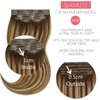 Loxxy Seamless Extensions Clip in Human Hair 20inch 110G 7Pcs Chocolate Brown to Caramel Blonde With Brown Roots Thick Blonde Natural Remy Real Hair Extensions Clip in Human Hair Invisible Tape Weft