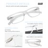 GUD Reading Glasses 5-Pack Readers Spring Hinge Reading Eyeglasses for Men Women +2.00