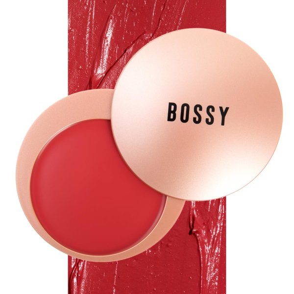 Bossy Cosmetics Extremely Bossy By Nature Buttery Blush - Deeply Pigmented, Infused with Kaolin Clay, Macadamia Oil, Squalane (Perseverance - Bright Red)