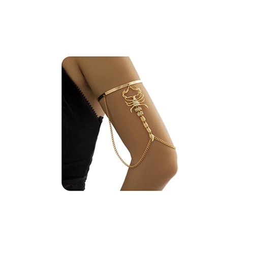 Rumtock Upper Arm Cuff with Gold Scorpion Tassels Pendant Halloween Women Costume Jewelry Adjustable Armlet Armband (Gold)