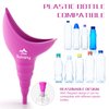Female Urination Device, Female Urinal Silicone Funnel Urine Cups Portable Urinal for Women Standing Up to Pee Funnel Reusable Women Pee Funnel, Outdoor, Activities, Camping (Fuchsia)