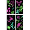 Premium Glow in the Dark Tattoos Glowing Temporary Tattoo Shimmer Gold Temporary Fake Jewelry Fluorescent Tattoos 4 Sheets