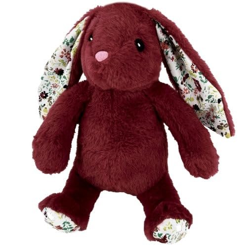 Pet Lou Promo Rabbit, 15-inch Height, Burgundy, Super Soft, Animal Plush Toys
