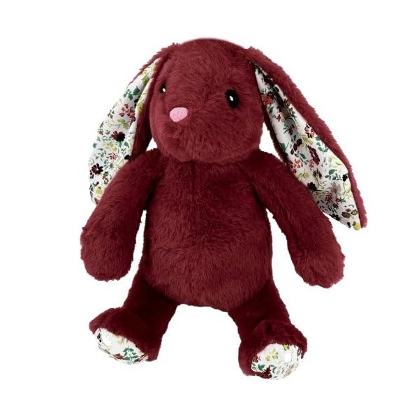 Pet Lou Promo Rabbit, 15-inch Height, Burgundy, Super Soft, Animal Plush Toys