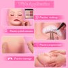 Lash Mannequin Head for Practice Training, Cosmetology Mannequin Head Doll Face Head with Eye Lashes Supplies Kits for Beginners Lash Extensions, Makeup (Soft Rubber & Natural Skin Color)