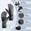 DOFOWORK Ski Gloves - Winter Gloves Waterproof Breathable Snowboard Gloves for Cold Weather, Snow Gloves for Men/Women - Gray