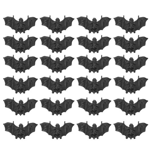 Toys 100Pcs Halloween Plastic Bats, Mini Decorative Bat Toys Halloween Decorations Creepy Scary Prank Toys Halloween Party Supplies 3D Bat Wall Ornament for Black Decor