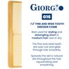 Giorgio GIVY16 Handmade Hair Comb Set - Fine and Wide Tooth Detangler for Styling, Detangling and Barber Use - Saw Cut Comb for Men and Women