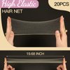 FANDAMEI 20PCS Hair Nets Invisible and 40PCS U Shaped Hair Pins Set, 20PCS 50cm Hair Nets for Bun Gold Elastic Edge Mesh and 40pcs Hair Bun Pins for Women, girls, Ballet Bun Maker Dance (Gold)