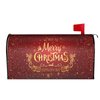 Christmas Mailbox Covers Magnetic 21" X 18" Snowflakes Reindeer Xmas Mailbox Cover Happy New Year Standard Size Mailbox Wraps Waterproof Post Letter Box Cover Winter Decorations for Garden Outdoor