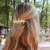 CAKURE Starfish Hair Clips Gold Metal Sea Star Hairpins Seashell Spring Automatic Hair Barrettes Beach Hair Accessories for Women and Girls (Pack of 2)
