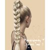 TASHEEMA Braided Ponytail Extension with Hair Tie for Women, 32 inch 1 Pack Blonde Ponytail Extension Straight Extra Long Ponytail Hair Extension