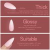 Erolagomat Press on Nails nude pink gradient Almond Fake Nails, Medium Length Acrylic Nails with Jelly Glue, Shiny Glossy Gel False Nails Kits Salon Quality Press ons Stick Glue on Nails Tip,24 Pcs
