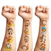 100PCS Little Monkey Tattoos Temporary Birthday Party Decorations Favors Supplies Decor Cute Funny Wild Monkeys Jungle Safari Animals Tattoo Stickers Gifts For Kids Boys Girls School Prizes Carnival