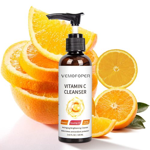 YLady 100ml Vitamin C Cleanser Face Wash, Natural Vitamins C Facial Cleansing Washes, Gentle Face Cleansers for Women Men Oil Skin Care Daily Deep Cleaning Brightening Moisturizing and Anti Aging