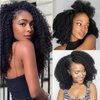 Yacurcur Afro Kinky Curly Clip in Hair Extensions Human Hair 4C Hair Clip in Extensions 8pcs 120g/set 10A Brazilian Virgin Natural Hair Clip Ins for Black Women Natural Black Color 16 Inch