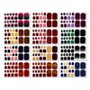 JERCLITY 20 Sheets Toe Nail Polish Strips Nail Art Stickers Decals for Girls Women with 1 Pc Nail File Nail Polish Stickers Full Wraps Set