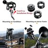 BRCOVAN Aluminum Alloy Handlebar Clamp Mount Base with 1'' TPU Ball for Rail Diameter 0.5'' 0.87'' 1'' 1.26'', Compatible with RAM Mounts B Size 1 Inch Ball Double Socket Arm, Tool-Less Installation