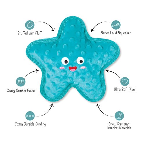 Fringe Studio "I'm A Star Durable Plush Dog Toy, Pet Shop Collection (729159)