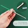 Tondiamo 6 Pieces Bamboo Wood Ear Pick Bamboo Ear Pickers Ear Cleaning Tools for Humans Bamboo Cute Doll Bunny Goose Feather Earpick for Adults Kids Ear Cleaning Kit