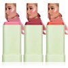 Cream Blush Stick with Brush,Waterproof Multi Cream Blush Stick Makeup,Lightweight,Long-lasting,Easy To Use,2 in 1 Multi Stick Blush for Cheeks & Lip Tint & Eyeshadow Makeup,Suitable for All Skin D