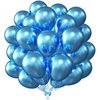 KALOR 10 Inch Metallic Blue Balloons, 100 Pcs Latex Helium Metallic Balloons for Kid's Birthday Party Baby Shower Wedding Graduation Graduation Party Decorations