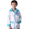 StoryBook Wishes Toddler Doctor Coat & Face Mask for Toddler Doctor Costume | Toddler Doctor Dress Up | Blue and White - For Ages 4-6