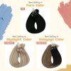 Sunny Micro Hair Extensions Human Hair Black Micro Bead Hair Extensions Human Hair Black Balayage Dark Brown Ombre Medium Ash Blonde Micro Human Hair Extensions Micro Ring Hair Extensions 18inch 50g