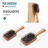 MR.GREEN Hair Brush Natural Maple Wide Board Massage Scalp Comb Air Cushion Anti-Static Detangle Brush For Curly Long Hair Both Women Men (Small)