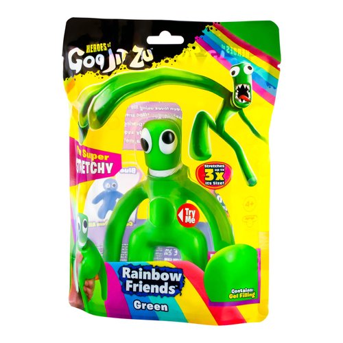 Heroes of Goo Jit Zu Rainbow Friends, Green | The Multiplayer, Kid-Friendly Horror Story Experience | Super Stretchy Goo Filled Toy Figure | Stretches Up to 3X Its Size