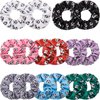 Syhood 16 Pieces Soccer Hair Scrunchies Soccer Hair Ties Elastic Soccer Hair Bands Ponytail Holders Sport Hair Accessories for Girls Women Operation Christmas Party Favors Players Coaches Teams