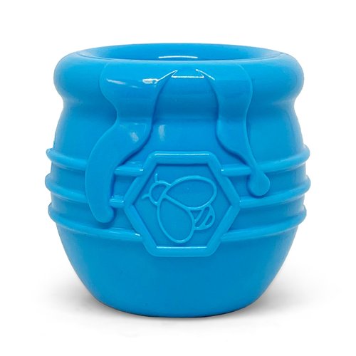 SodaPup Honey Pot – Durable Dog Treat Dispenser & Enrichment Toy Made in USA from Non-Toxic, Pet Safe, Food Safe Natural Rubber Material for Mental Stimulation, Problem Chewing, Calming Nerves, & More