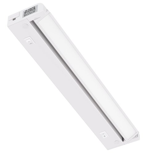 GETINLIGHT 12-inch Swivel LED Under Cabinet Lighting, 2 Color Levels, 2700K/4000K, Dimmable with Wall Dimmers, Plugged-in Only, White Finish, IN-0109-2-WH