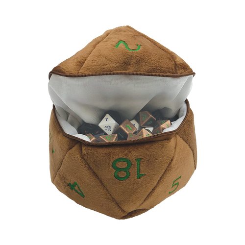 Ultra Pro D20 Plush Dice Bag - The Perfect Zippered dice and trinkets Holder for Dungeon Masters and Adventures
