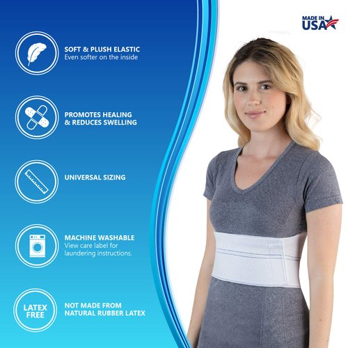 NYOrtho Elastic Rib Support Belt - Torso Compression Rib Brace Treatment Wrap for Natural Healing (Teen/Petite Female - Fits 20"-30" Chest)