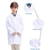 ZHTRKLJK White Lab Coat for Kids Doctor Scientist Dress Up Costume for Boy Girls Vet Dental Career Day Halloween Christmas Costume(Small,White)