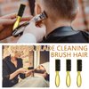12 Pieces Blade Clipper Cleaning Brush Scrub Brush Barber Blade Cleaning Clipper Nylon Brush Tool (Gold)