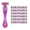 ShaveMOB 3-Blade Women's Razor Kit (Flex Head Handle + 12 Refills) - The Practical Shaving Kit
