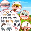 smilixin 24PCS Animals Figures,Realistic Jungle Animal Figurines,Mini Farm Animal Figurines,Plastic Safari Animal Figures Set,Wild Zoo Animals Learning Educational Toys Cake Toppers Birthday Gift