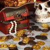 Charniol 300 Pcs Plastic Gold Coins Pirate Coins Kids Fake Play Coins Replica Spanish Doubloons for Pirate Party Treasure Chest Games Tokens Toys Cosplay Halloween, Gold, Silver, Bronze (Round)
