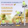 AROLO Baby Car Toys, Toddler Toy, Baby Dinosaur Car Toys, Cars Friction Powered Inertia Toy Cars with Light Music for 6+ Months Boys Girl, Baby Animal Car Toys for Birthday Gift