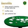 Tegeme 2 Pcs Felt Table Cover for Game Round Felt Card Tablecloth Elastic Poker Tabletop 36 to 48 Inch Poker Table Cover Protector Poker Mat for Table, Green
