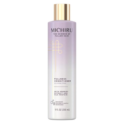 Michiru Fullness Conditioner – Senburi Extract & Silk Protein, Nourishing Scalp Treatment for Growth, Hair Volumizing Products for Women, Sulfate-Free Conditioner for Fine Hair, 9 Oz