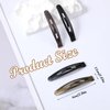 Wanmu 30Pcs Metal Snap Hair Clips for Women, 2.4" Brown Long Barrettes, Small Hairpin for Thick and Thin Fine Hair