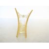 Generic Clear transparent triangle gold sparkle glitter hair claw clip for medium fine (Pattern: Triangle), 1 Count (Pack of 1)