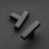 Ravinte 10 Pack Black Square Bar Cabinet Knobs 2 Inch Square Cabinet Pulls Matte Black Single Hole Kitchen Cabinet Handles