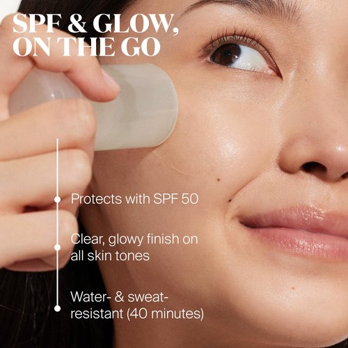 Supergoop! Glow Stick, 0.7 oz - SPF 50 PA++++ Dry Oil Sunscreen Stick for Face & Body - Brightens & Hydrates for a Healthy Glow - Mess-Free, Travel-Friendly SPF